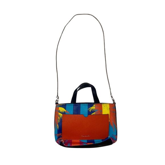 Tahari Small Crossbody Multi Palm Print purse Handbag - Picture 1 of 7